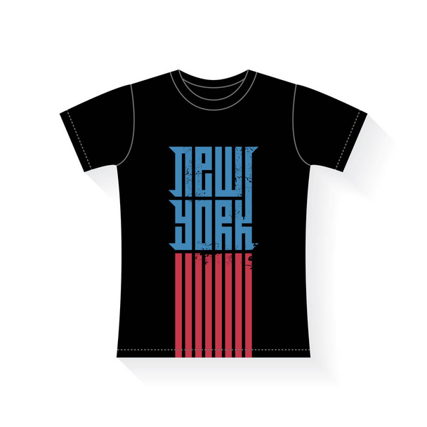 New York - vector illustration with slogan for t-shirt - Vettoriali, immagini