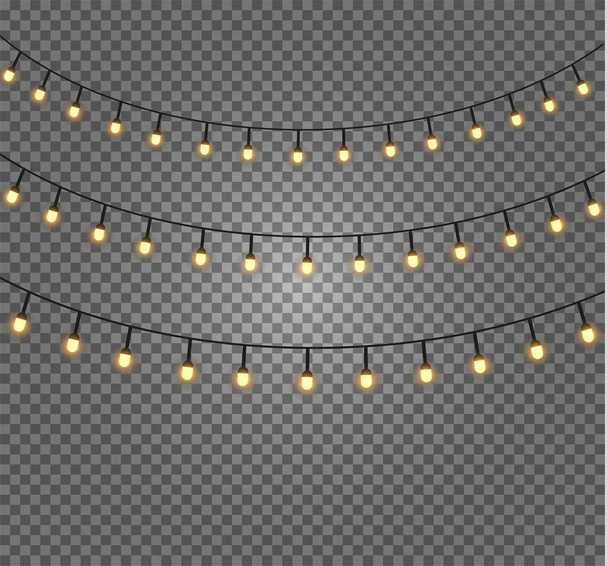 Karácsonyi fények lámpa - Vektor, kép
