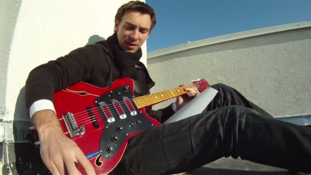 Musician Invents A New Song - Footage, Video