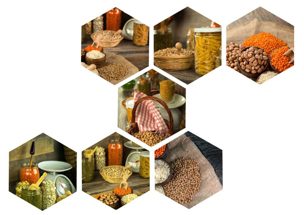 Бобові Натуральна сира суміш Food Collage
 - Фото, зображення