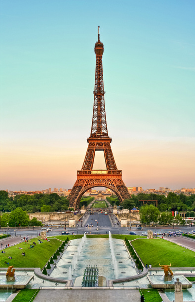 Torre Eiffel és a Trocadero - Fotó, kép