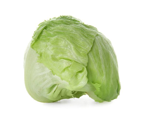 Fresh ripe cabbage on white background - Foto, Imagem