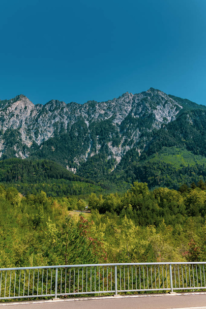 Mountains in the Alps seen from Vaduz, the Capital of Liechtenstein Central Europe - Fotó, kép