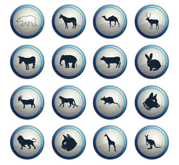 emlősök ikon készlet - Vektor, kép