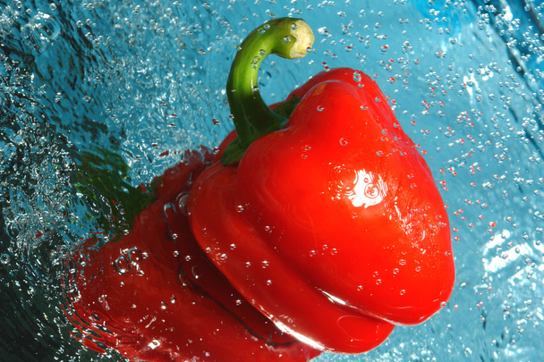 Pepper red in water - Foto, Imagen
