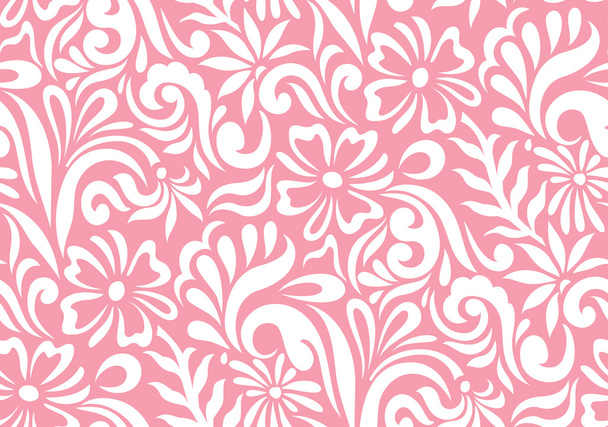 Seamless floral background for fabrics - Vector, Image