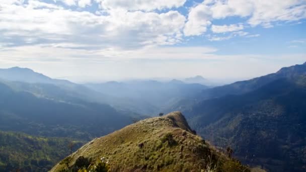 gyönyörű hegyi völgyben fekvő timelapse Ella, Srí Lanka - Felvétel, videó