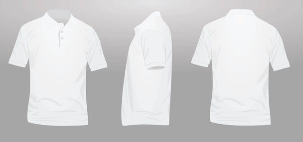 White polo t shirt template. vector illustration - Vector, Image
