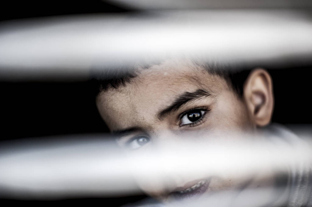 Portrait of a boy in village Merzouga, Morocco - Foto, imagen