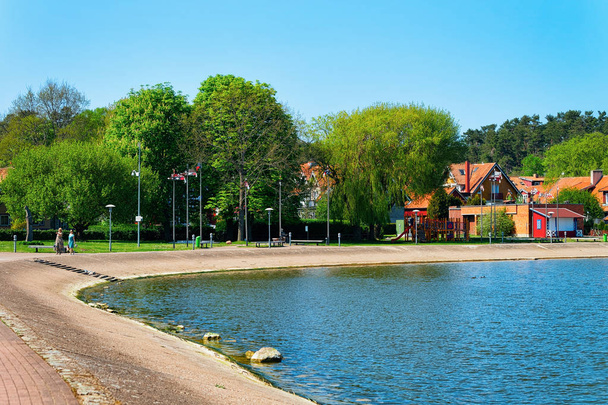 Курортный город Нида под Феодосией на Куршской косе и Балтийском море в Литве
. - Фото, изображение