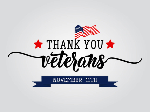 Danke Veteranen. 11. November, Vereinigte Staaten von Amerika, USA Veteranentag. - Vektor, Bild