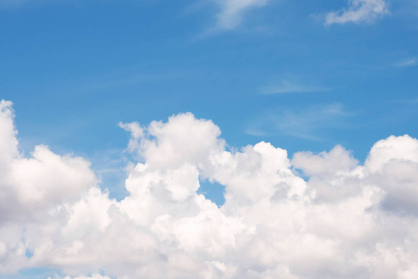 Clouds floating together in blue sky. Background and texture of cloud and paradise - Photo, Image