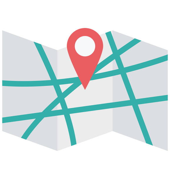 map pin, location pin isolated vector icon which can be easily edit or modified - Vector, Image