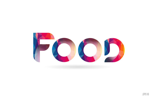 food colored rainbow word text suitable for card, brochure or typography logo design - Vektor, obrázek