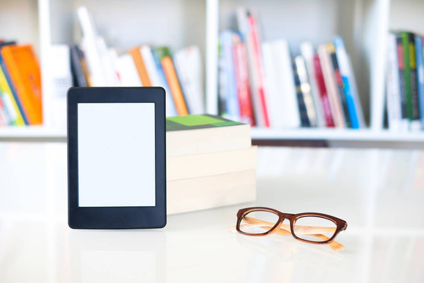 Internet and electronic books concept with e-book reader - Photo, Image