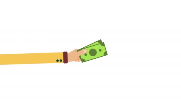Τα χέρια κρατούν χρήματα μετρητών - Πλάνα, βίντεο
