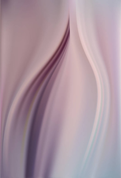 Satin hedvábné pozadí abstraktní s elegantní vlny drapérie. Lila a růžová s fuchsiová. Fialové luxusní měkké záhyby - Vektor, obrázek