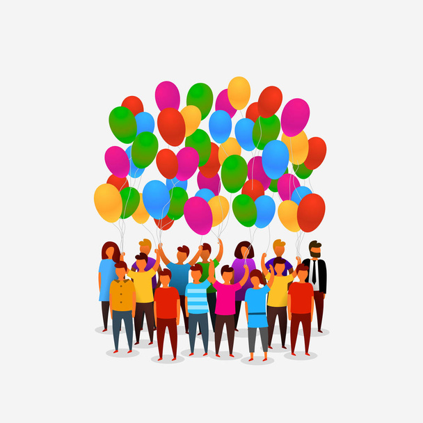 People birthday balloons. - Vecteur, image