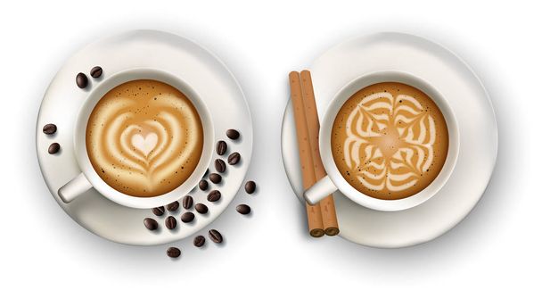 Koffie cups - Vector, afbeelding