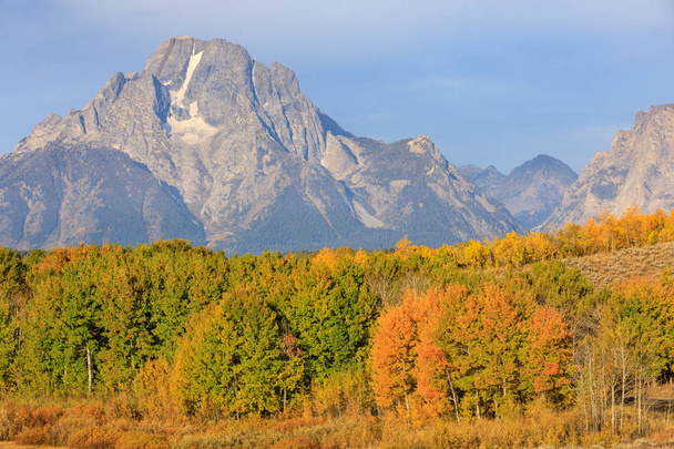 festői táj szépsége, a Teton ősszel - Fotó, kép
