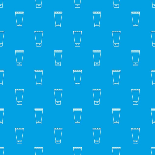 Creme tube pattern vector seamless blue - Vector, Image