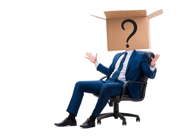 Бизнесмен, задающий вопросы в бизнес-концепции - Фото, изображение