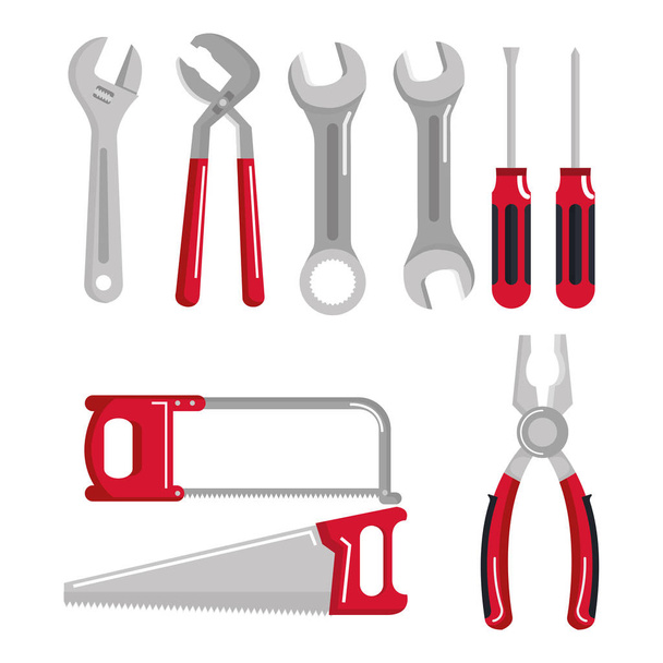 set building construction and home repair tools - Διάνυσμα, εικόνα