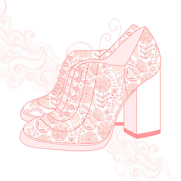 Vintage boots - Vector, Image