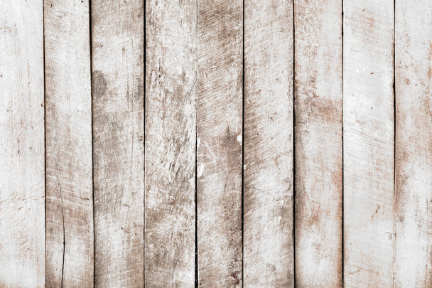 Ročník bílé dřevo pozadí - Staré ošlehaný dřevěné prkno malované v bílé barvě. - Fotografie, Obrázek