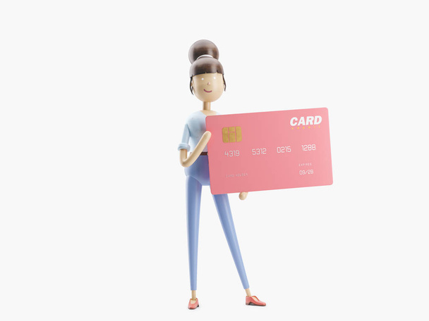 Illustrazione 3d. concetto di carta di credito bancario
 - Foto, immagini