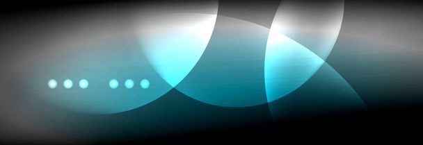 Вектор размытые неоновые светящиеся круги с текущей и жидкой концепции света, энергия магии фантастический абстрактный фон
 - Вектор,изображение