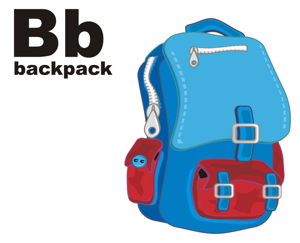 school backpack and black abc - Fotó, kép