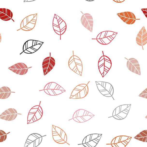 Light Red vector seamless natural pattern with leaves. Brand new colored illustration in blurry style with leaves. Pattern for design of window blinds, curtains. - Вектор, зображення