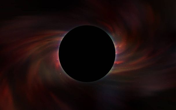 Sötét barna vektoros mintát egy fekete lyuk, csillagok. Ábra a színes Tejút-csillag és egy fekete lyuk. Hátteret a fekete péntek akciók. - Vektor, kép