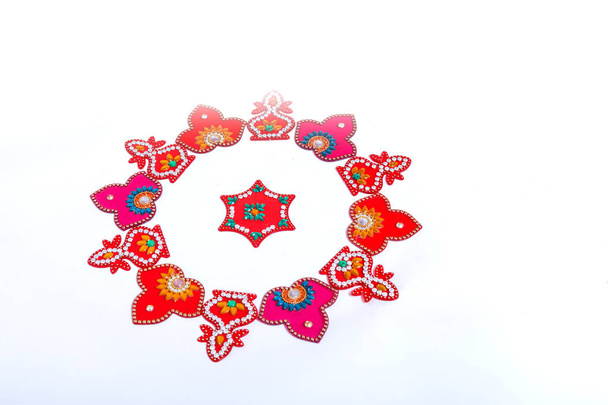 Calendula fiore rangoli Design per Diwali Festival, decorazione fiore Indian Festival - Foto, immagini