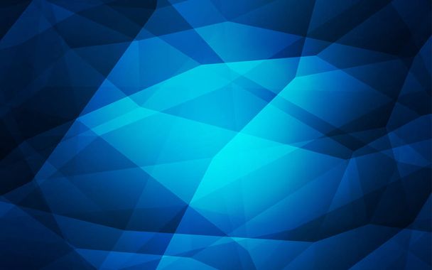 Σκούρο μπλε διάνυσμα τρίγωνο μωσαϊκό κάλυμμα. Glitter αφηρημένη εικόνα με ένα κομψό τρίγωνα. Ανάγλυφο μοτίβο για υπόβαθρα σας. - Διάνυσμα, εικόνα