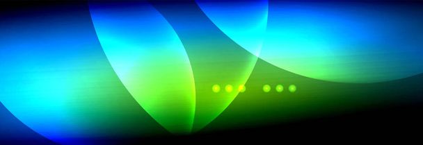 Вектор размытые неоновые светящиеся круги с текущей и жидкой концепции света, энергия магии фантастический абстрактный фон
 - Вектор,изображение