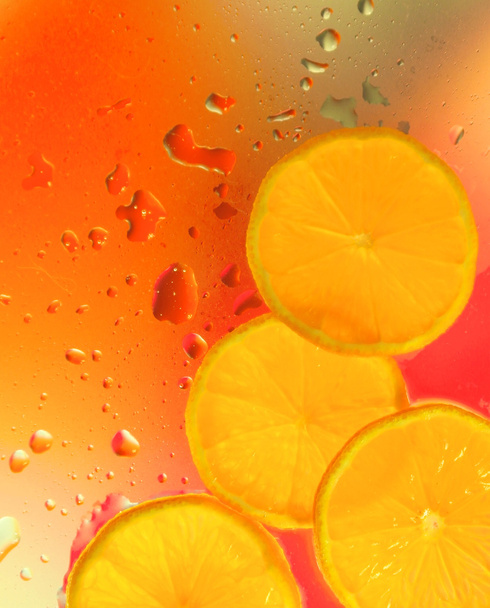 Abstract background. Sections of the orange - Photo, Image