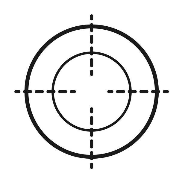 Crosshair icono de vector plano. Ilustración moderna del símbolo de punto de mira para el diseño web
 . - Vector, Imagen