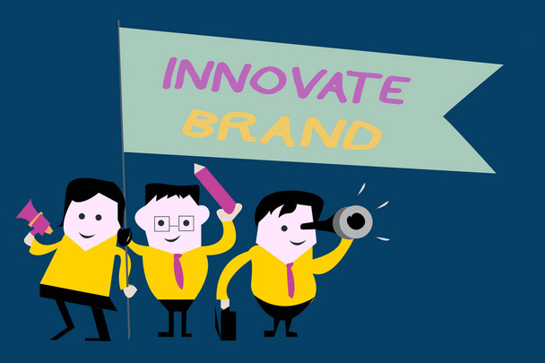 Σήμα κειμένου που δείχνει το Innovate Brand. Εννοιολογική φωτογραφία σημαντική για την καινοτομία προϊόντων, υπηρεσιών και περισσότερο - Φωτογραφία, εικόνα