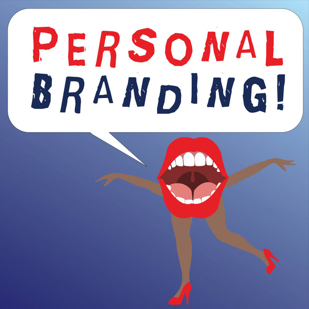 Nota di scrittura che mostra Personal Branding. Business photo showcase Pratica di Persone Marketing se stessi Immagine come Marche
 - Foto, immagini
