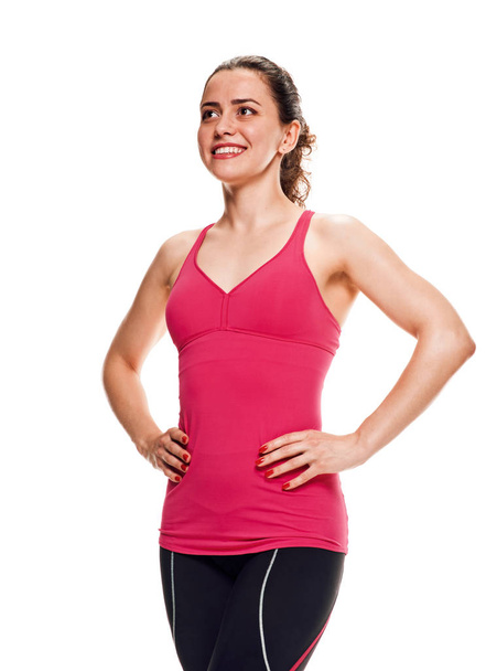 Fitness woman standing portrait - Photo, Image