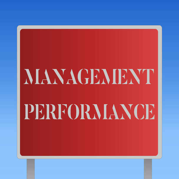 Schrijfnotitie met managementprestaties. Bedrijfsfoto 's met feedback over managementvaardigheden en competenties - Foto, afbeelding