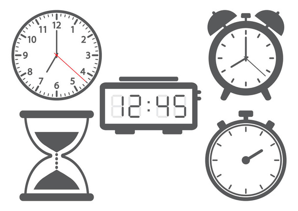 Set di orologi diversi. Illustrazione vettoriale
 - Vettoriali, immagini