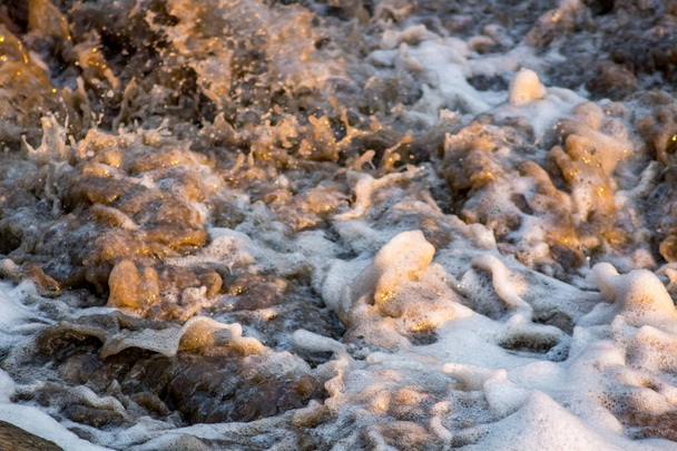 Water splashes with foam - Foto, imagen