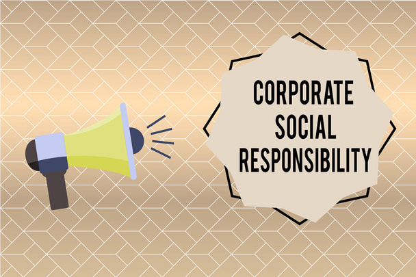 Handschrift Text Schreiben Corporate Social Responsibility. Konzept bedeutet interne Unternehmenspolitik und ethische Strategie - Foto, Bild