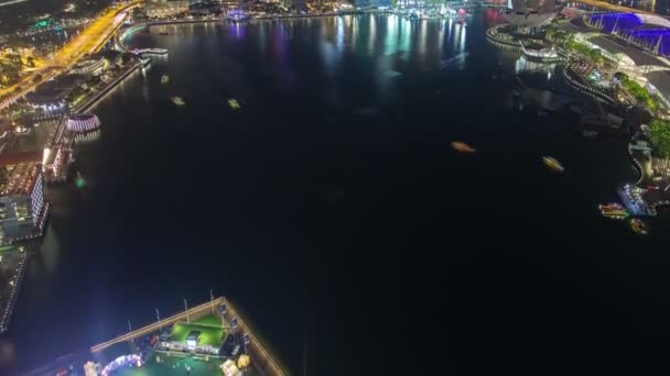 poklatkowy gród miasta Singapur pod wodą. przesunąć w górę - Materiał filmowy, wideo