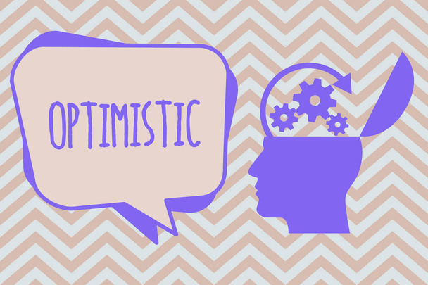 Текст написання слів оптимістичний. Концепція бізнесу для надії та впевненості в майбутньому Позитивне мислення
 - Фото, зображення