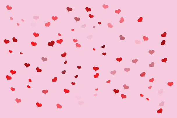 Rozptýlené srdce konfety - Vektor, obrázek