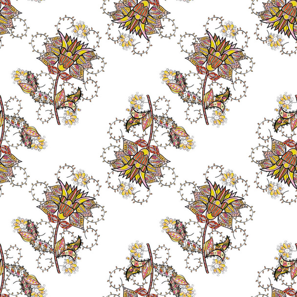 Seamless. Motley illustration. Small colorful flowers. Vector cute pattern in small flower. Summer floral background with flowers. The elegant the template for fashion prints. - Vektor, Bild
